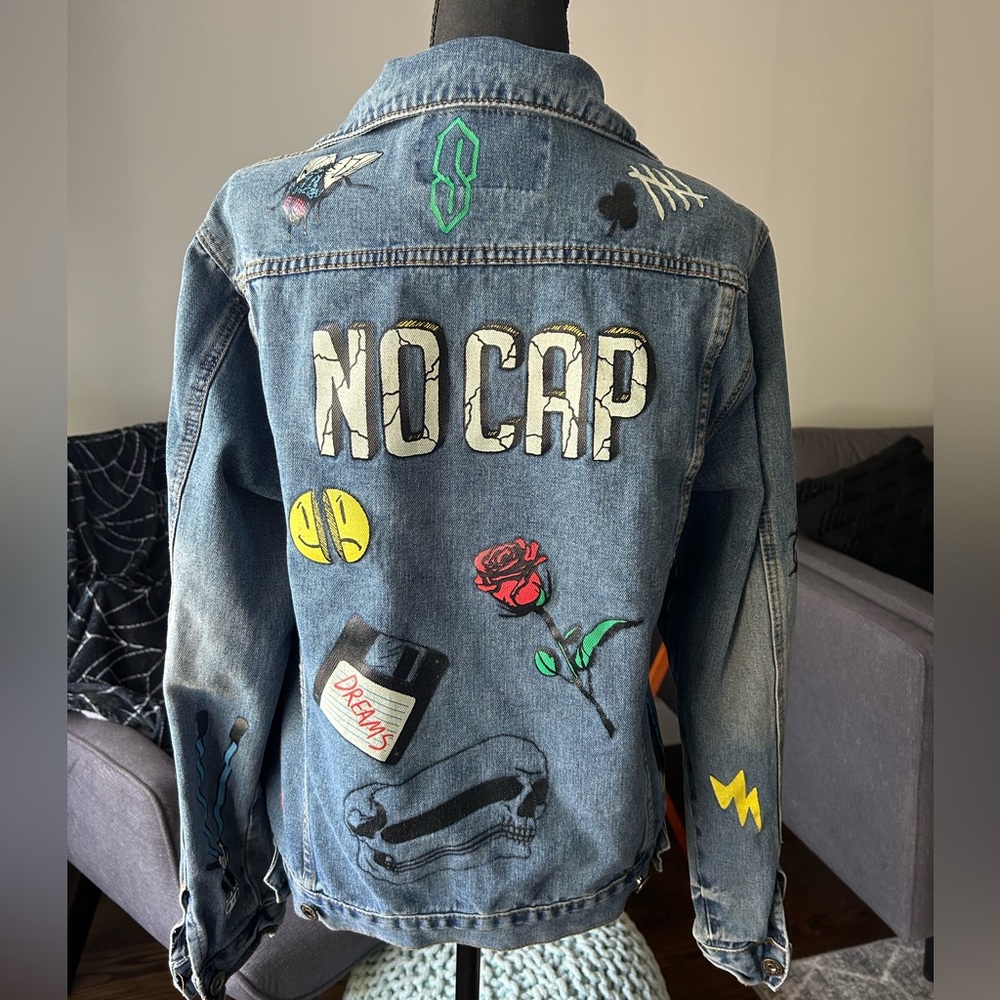 90s Graphic Jean Jacket